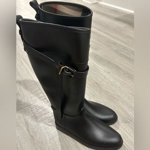 Burberry Belted Equestrian Rain Boots